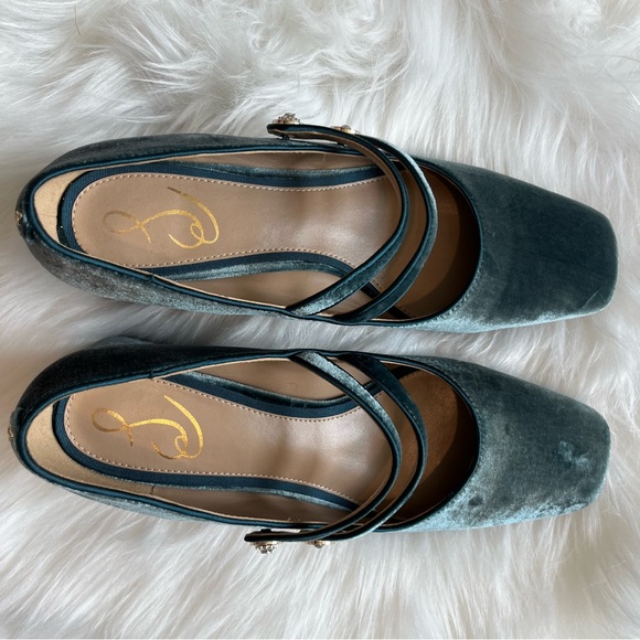 Sam Edelman Tahira Block Heel Mary Jane Teal Size 8.5 - Picture 6 of 8